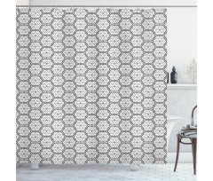 Geometrical Leaves Shower Curtain