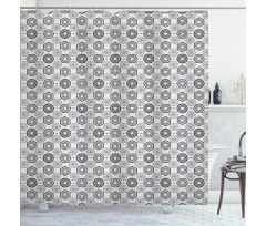 Abstract Hexagons Shower Curtain