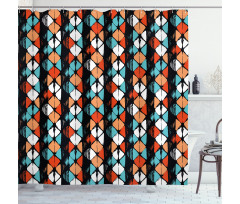 Modern Hexagon Design Shower Curtain