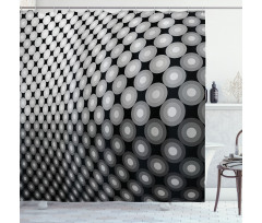 3D Digital Mosaic Dots Shower Curtain