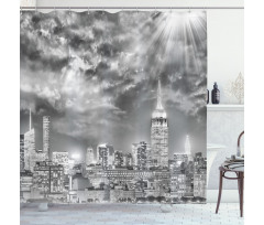 NYC Dramatic Skyline Shower Curtain