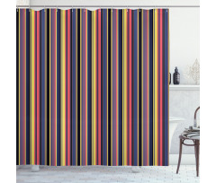 Vintage Geometric Stipes Shower Curtain