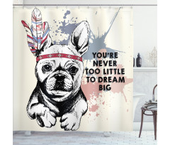 Tribal Feathers and Dog Shower Curtain