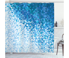 Digital Ombre Mosaic Shower Curtain