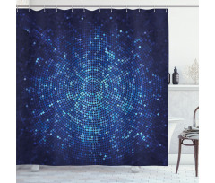 Pixel Mosaic Depth Art Shower Curtain