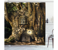 Fairytale House Tree Shower Curtain
