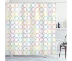 Grunge Colored Circles Shower Curtain