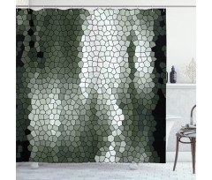 Mosaic Pixelated Art Shower Curtain