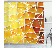 Geometrical Ombre Shapes Shower Curtain