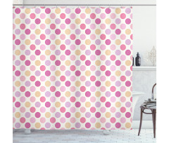 Geometric Dots Circles Shower Curtain