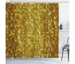 Ombre Mosaic Squares Shower Curtain