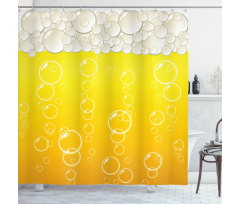 Bubbles Beer Macro Shower Curtain