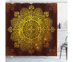Oriental Snowflake Art Shower Curtain