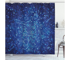 Spiral Mosaic Dots Shower Curtain