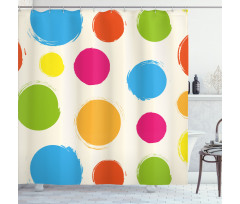 Colorful Round Forms Shower Curtain