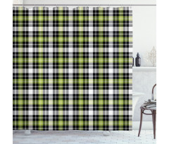 Vertical Square Lines Shower Curtain