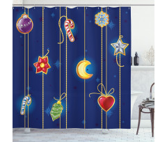 Xmas Objects Art Shower Curtain