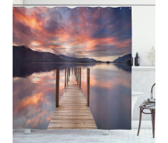 Flooded Jetty England Shower Curtain