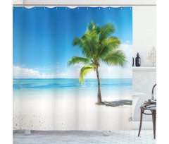 Sea Ocean Palm Trees Shower Curtain