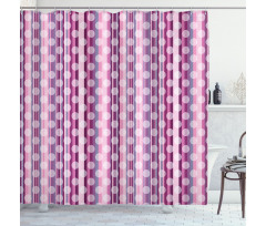 Abstract Rounds Line Shower Curtain
