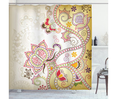 Flower Ornaments Shower Curtain