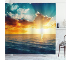 Majestic Sunset over Sea Shower Curtain