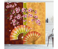 Sakura Blossoms Asian Shower Curtain