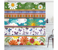 Vivid Daisies Sun Kids Shower Curtain