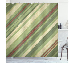Diagonal Stripes Grungy Shower Curtain