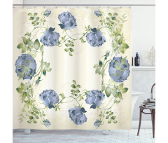 Vintage Roses Framework Shower Curtain