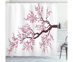 Sakura Branch Blossoms Shower Curtain