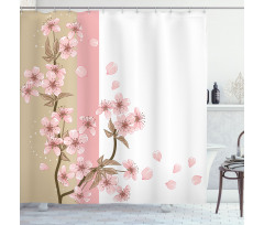 Romantic Sakura Blooms Shower Curtain