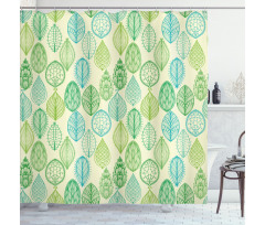 Leaves Forest Pattern Shower Curtain