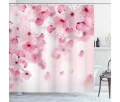 Eastern Sakura Flowers Shower Curtain