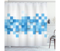 3D Mosaic Geometric Shower Curtain