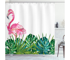 Exotic Nature Flamingo Shower Curtain