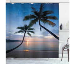 Sunset Beach Thailand Shower Curtain