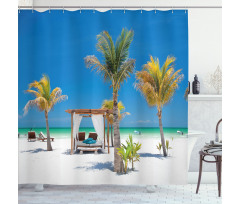 Ocean Coastline Holiday Shower Curtain