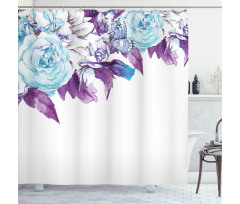 Vintage Flower Petals Shower Curtain