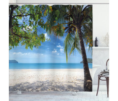 Tropical Beach Ocean Shower Curtain