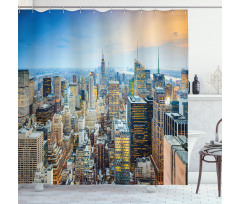 Aerial View New York City Shower Curtain