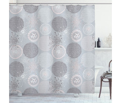 Circular Pastel Shapes Shower Curtain