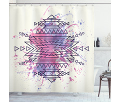 Motif Brushstroke Shower Curtain