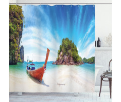 Exotic Beach Thailand Shower Curtain