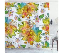 Macro Flower Petals Art Shower Curtain