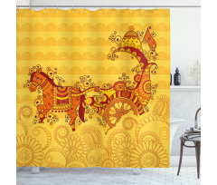 Folk Design Shower Curtain