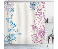 Flower Field Spring Art Shower Curtain