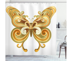 Macro Butterfly Shower Curtain