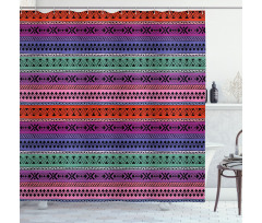 Geometric Colorful Shower Curtain