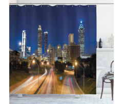 Atlanta Skyline Twilight Shower Curtain